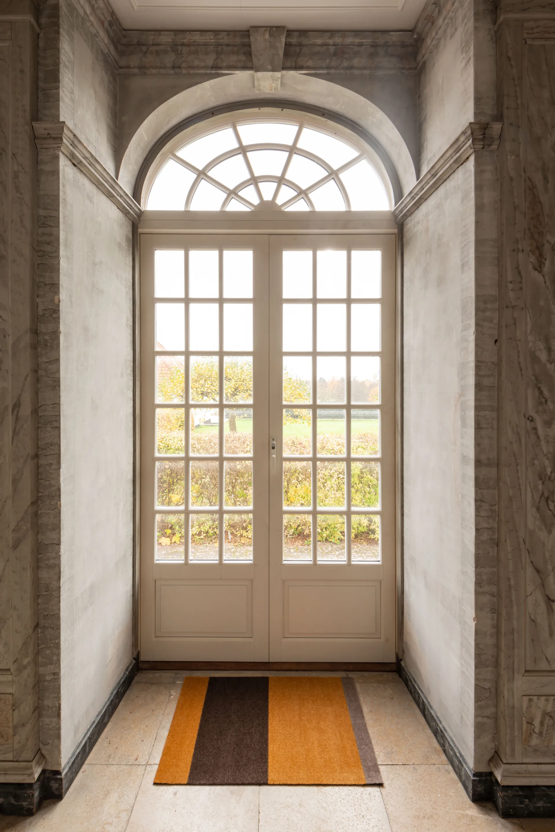 Stripes paillasson horizontal, Dijon-brown-sand, 60x90 cm tica copenhagen