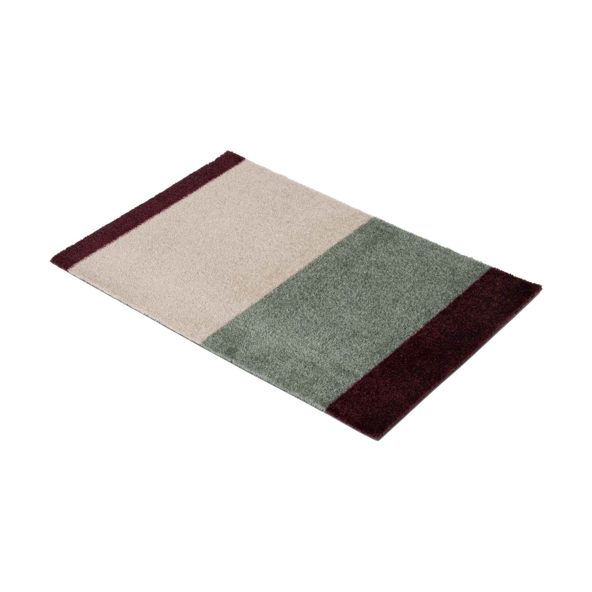 Stripes paillasson horizontal, Green-ivory-bordeaux, 40x60 cm tica copenhagen