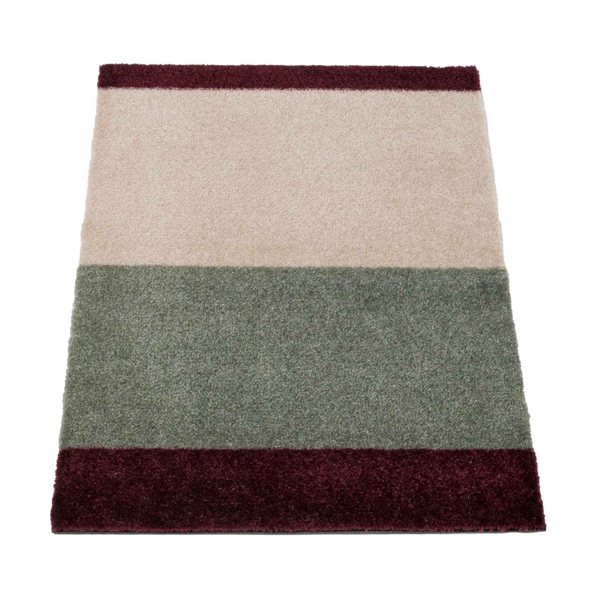 Stripes paillasson horizontal, Green-ivory-bordeaux, 40x60 cm tica copenhagen