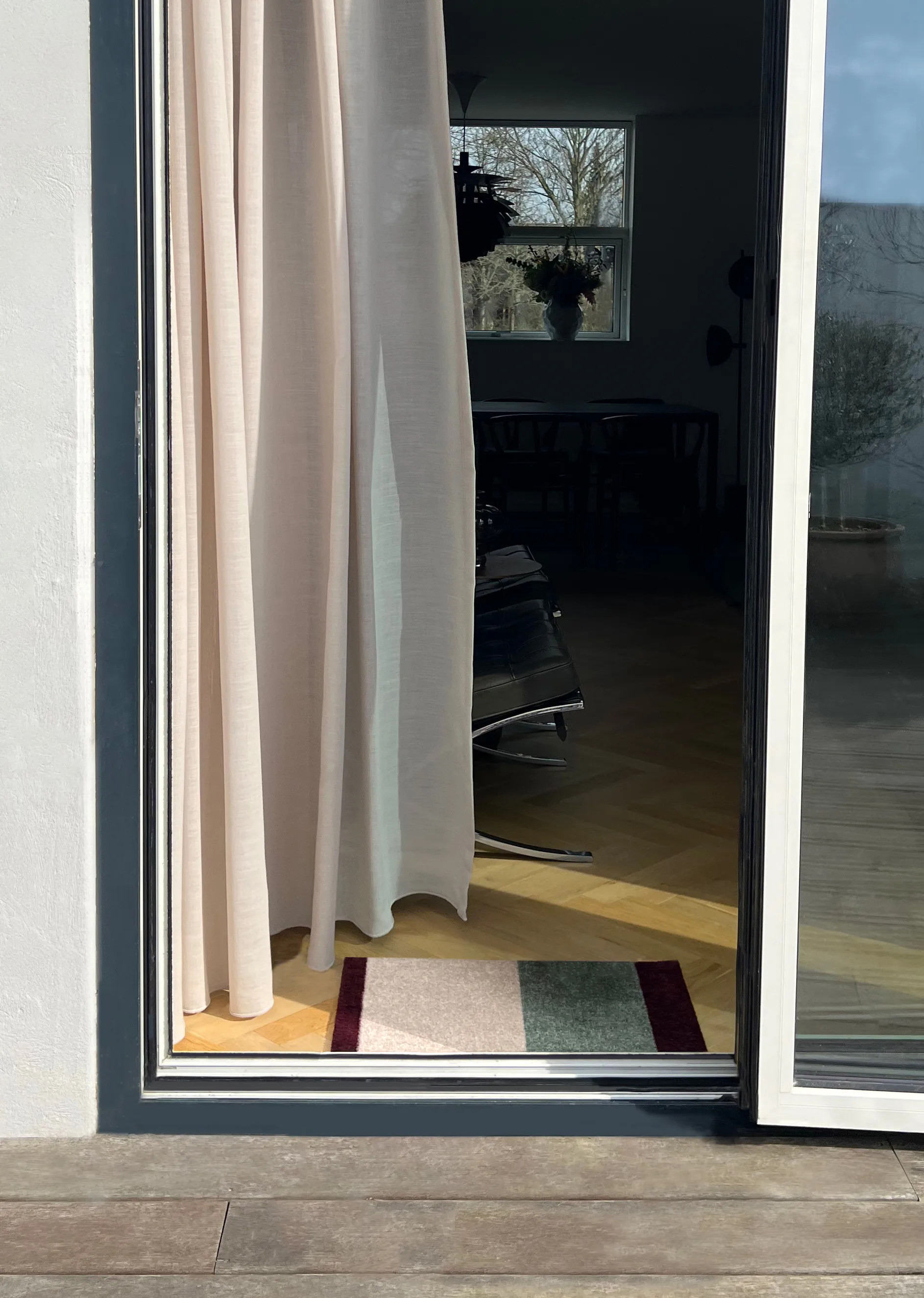 Stripes paillasson horizontal, Green-ivory-bordeaux, 40x60 cm tica copenhagen