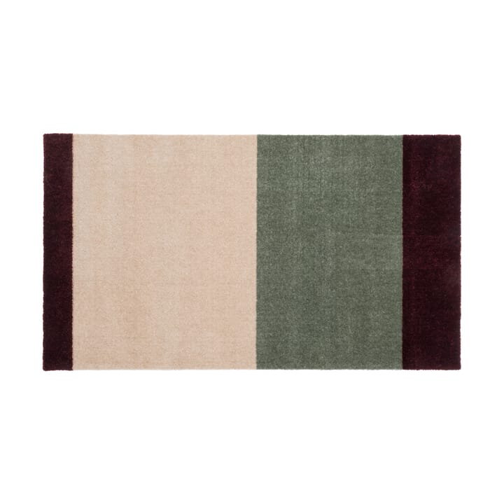 Stripes paillasson horizontal - Green-ivory-bordeaux, 60x90 cm - Tica copenhagen