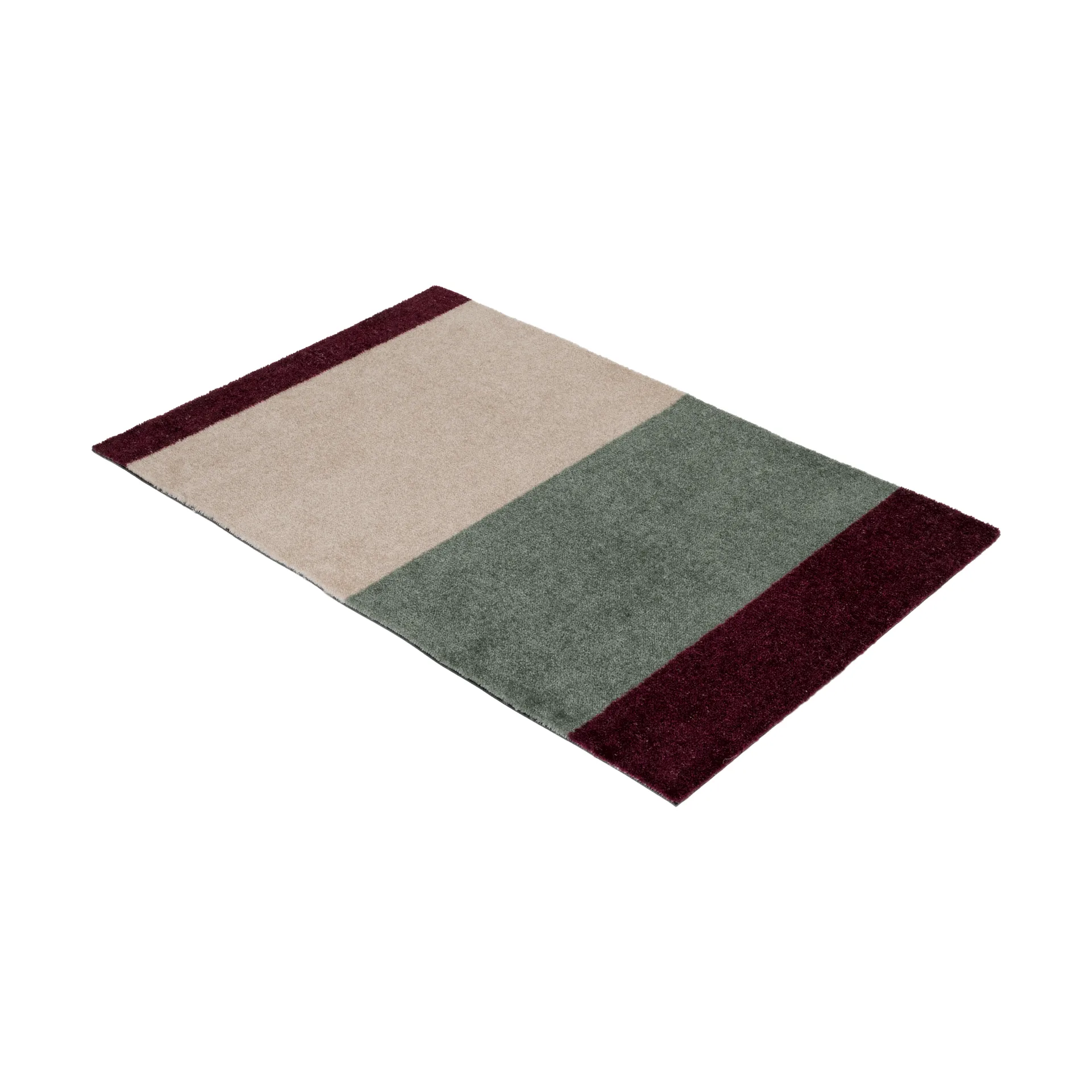 Stripes paillasson horizontal, Green-ivory-bordeaux, 60x90 cm tica copenhagen