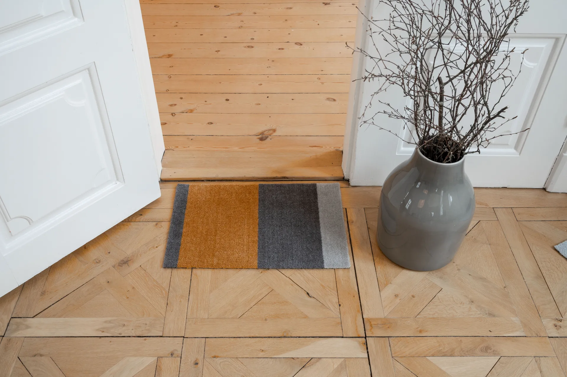 Stripes paillasson horizontal, Grey-grey-dijon, 40x60 cm tica copenhagen