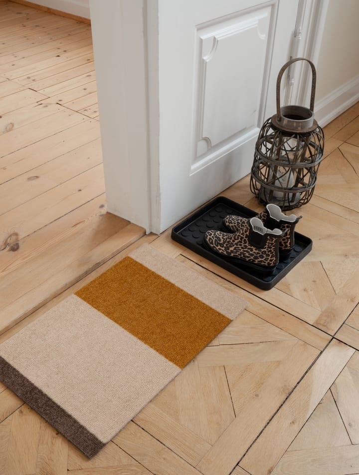 Stripes paillasson horizontal, Ivory-dijon-brown, 40x60 cm tica copenhagen