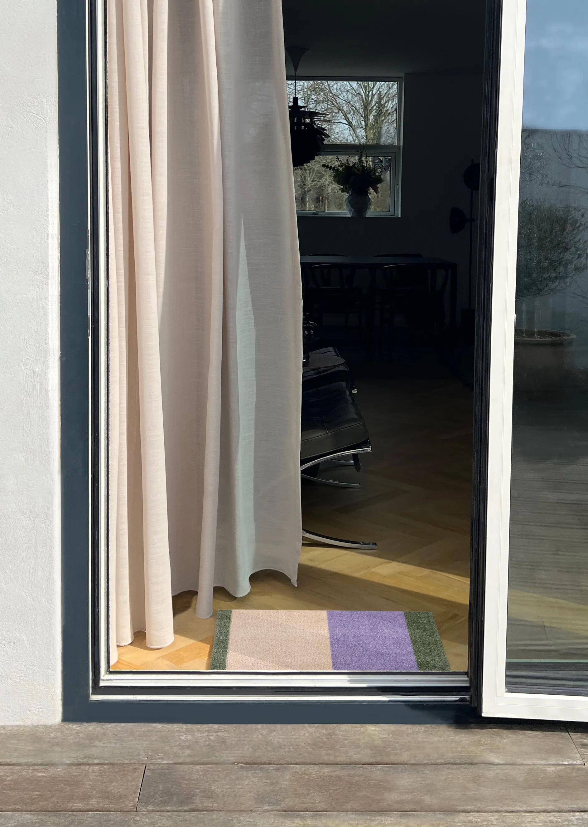 Stripes paillasson horizontal, Lilac-ivory-green, 40x60 cm tica copenhagen