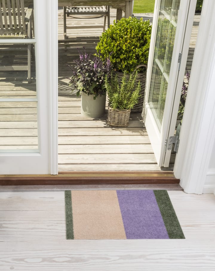Stripes paillasson horizontal, Lilac-ivory-green, 40x60 cm tica copenhagen
