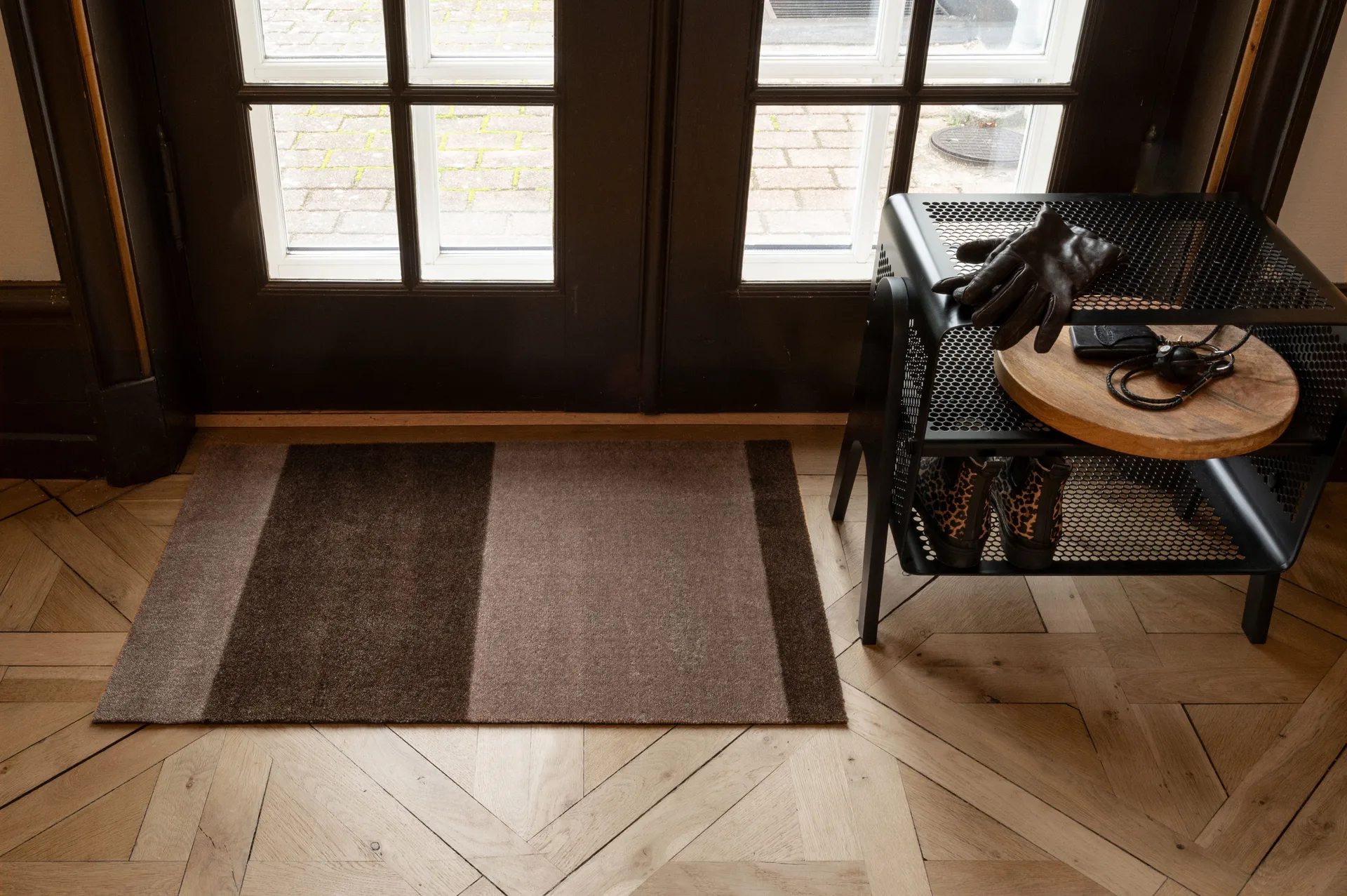 Stripes paillasson horizontal, Sand-brown, 60x90 cm tica copenhagen