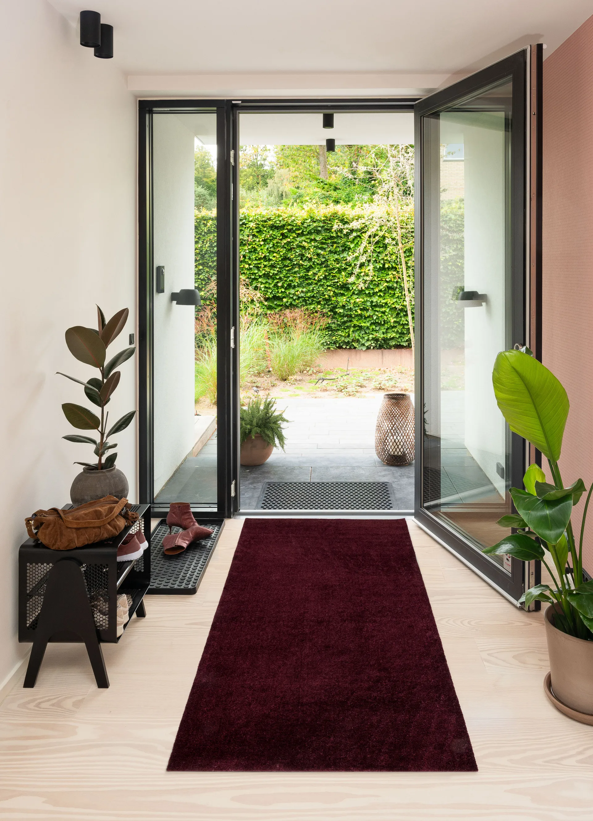 Tapis de couloir Unicolor, Bordeaux, 90x200 cm tica copenhagen