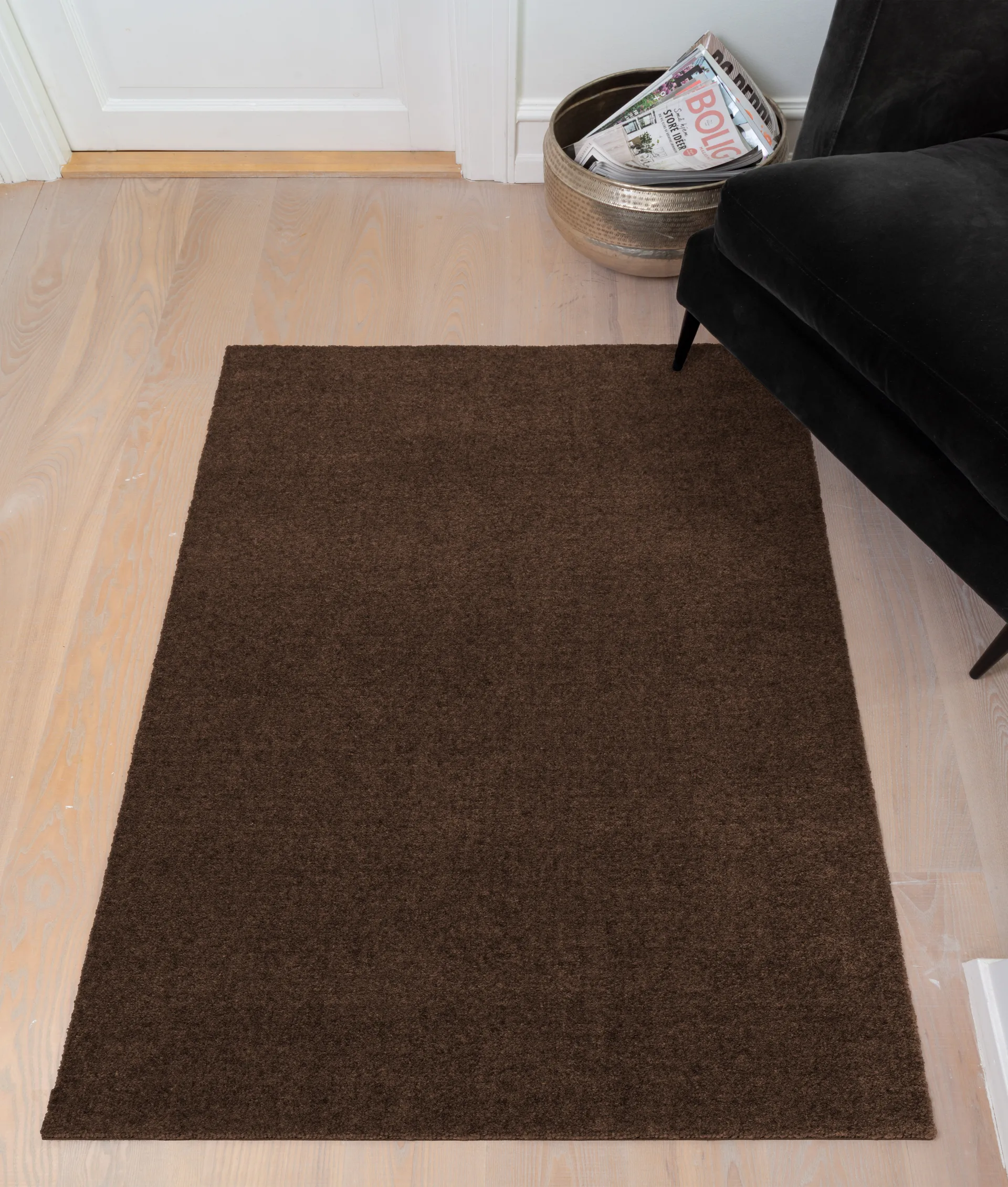 Tapis de couloir Unicolor, Brown, 90x130 cm tica copenhagen