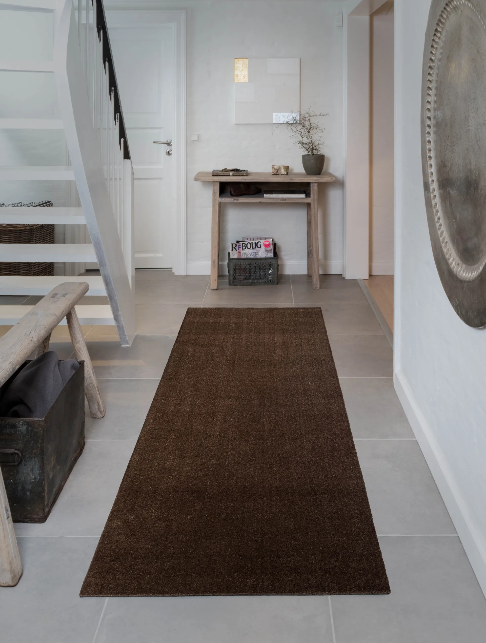 Tapis de couloir Unicolor, Brown, 90x200 cm tica copenhagen