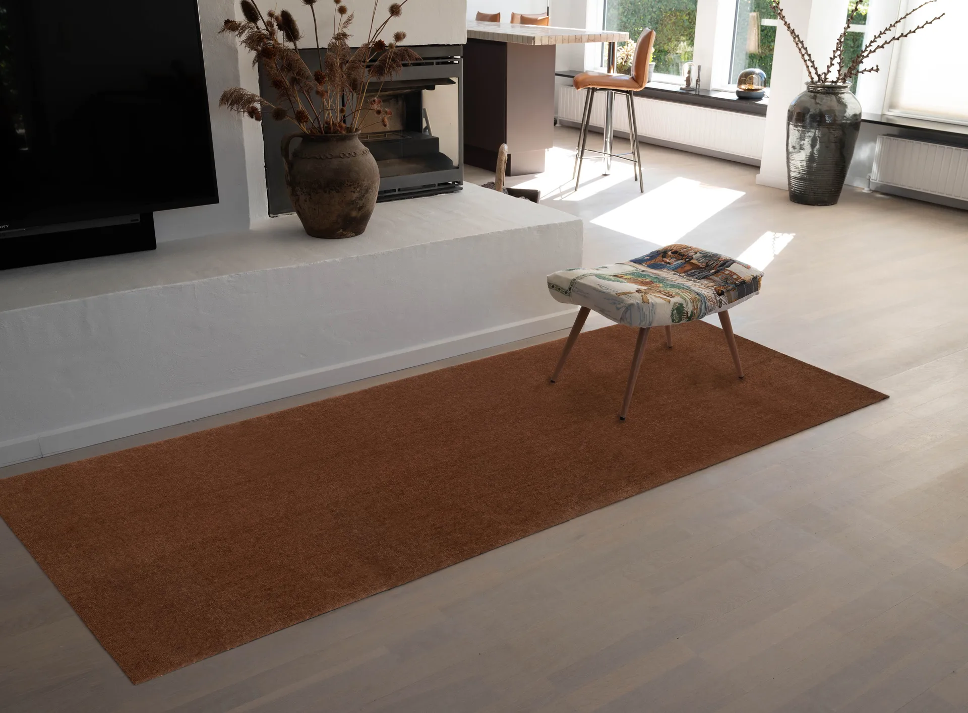 Tapis de couloir Unicolor, Cognac, 100x300 cm tica copenhagen