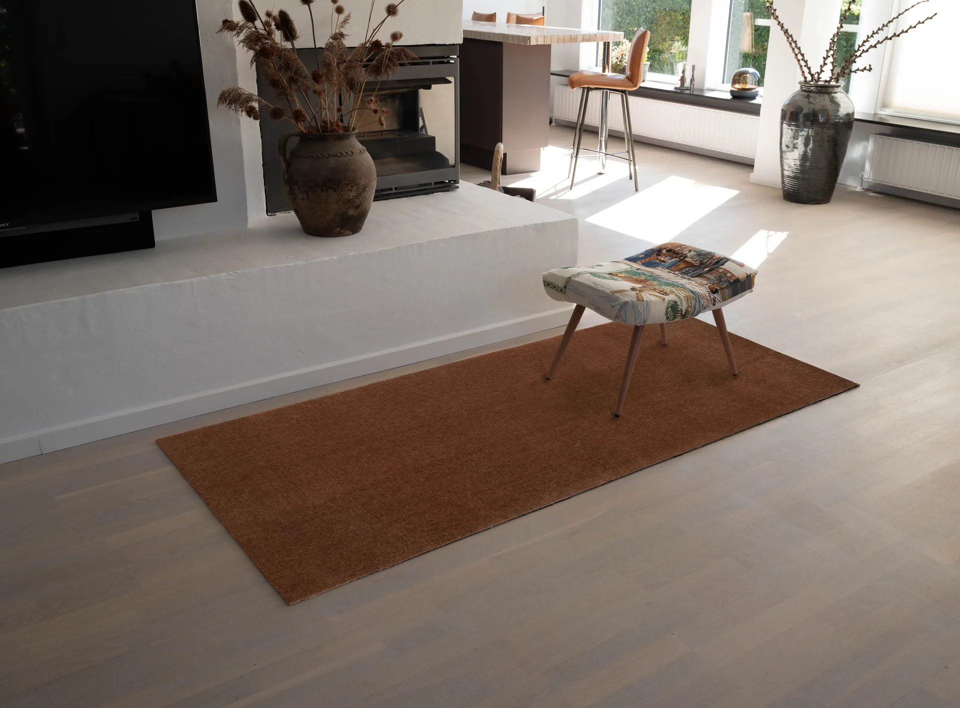 Tapis de couloir Unicolor, Cognac, 90x200 cm tica copenhagen