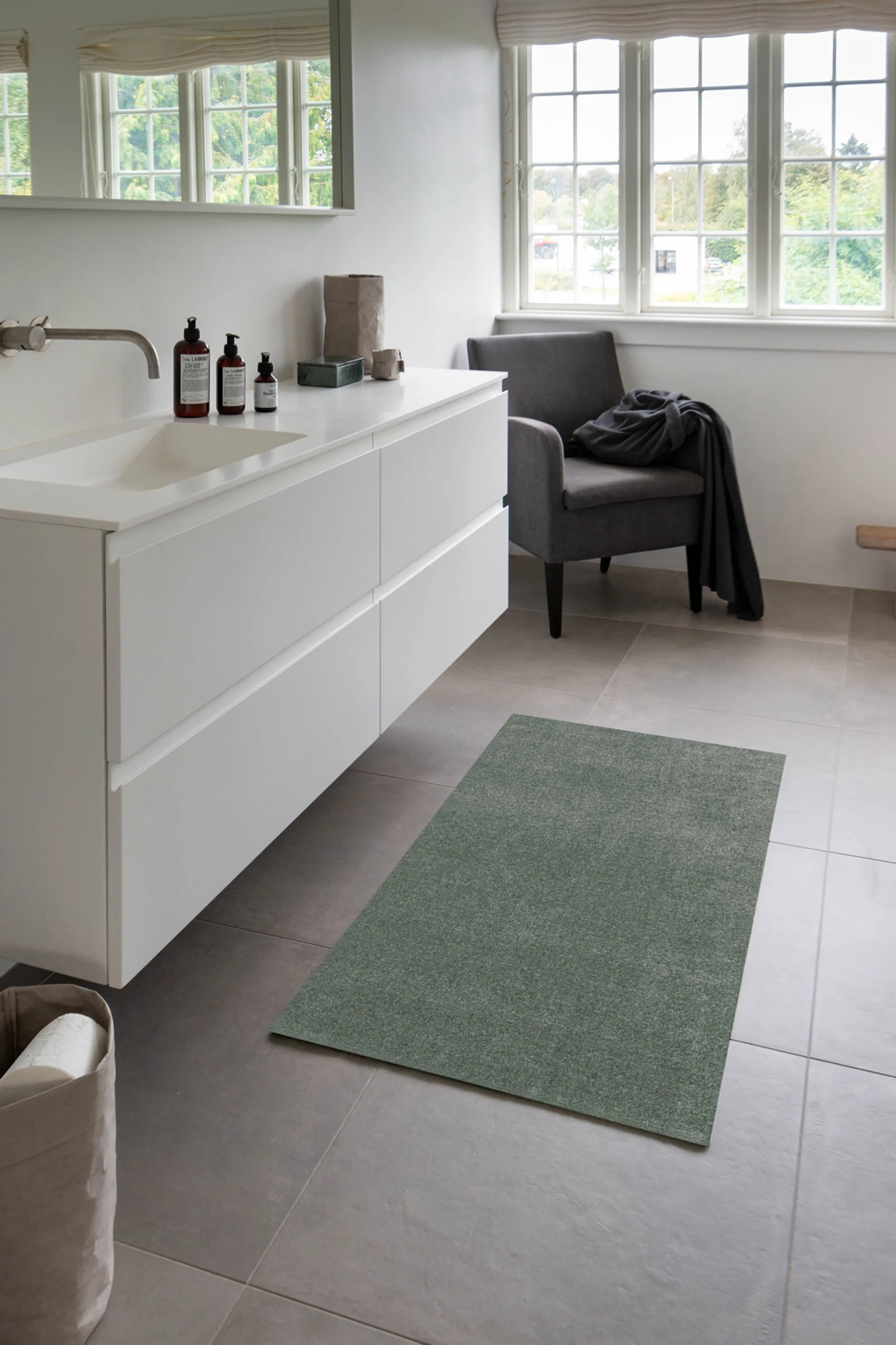 Tapis de couloir Unicolor, Dusty green, 67x120 cm tica copenhagen