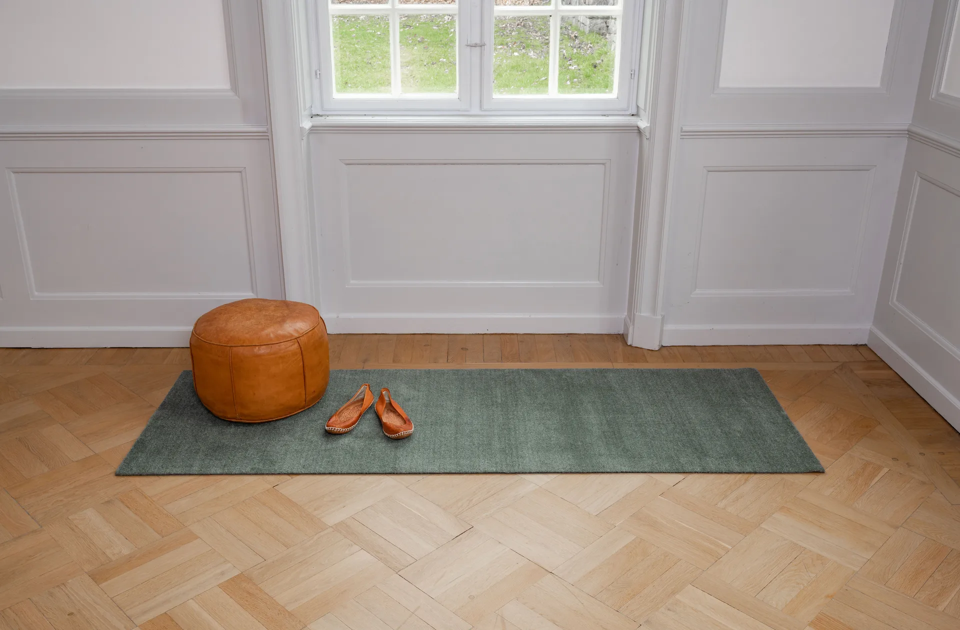 Tapis de couloir Unicolor, Dusty green, 90x200 cm tica copenhagen