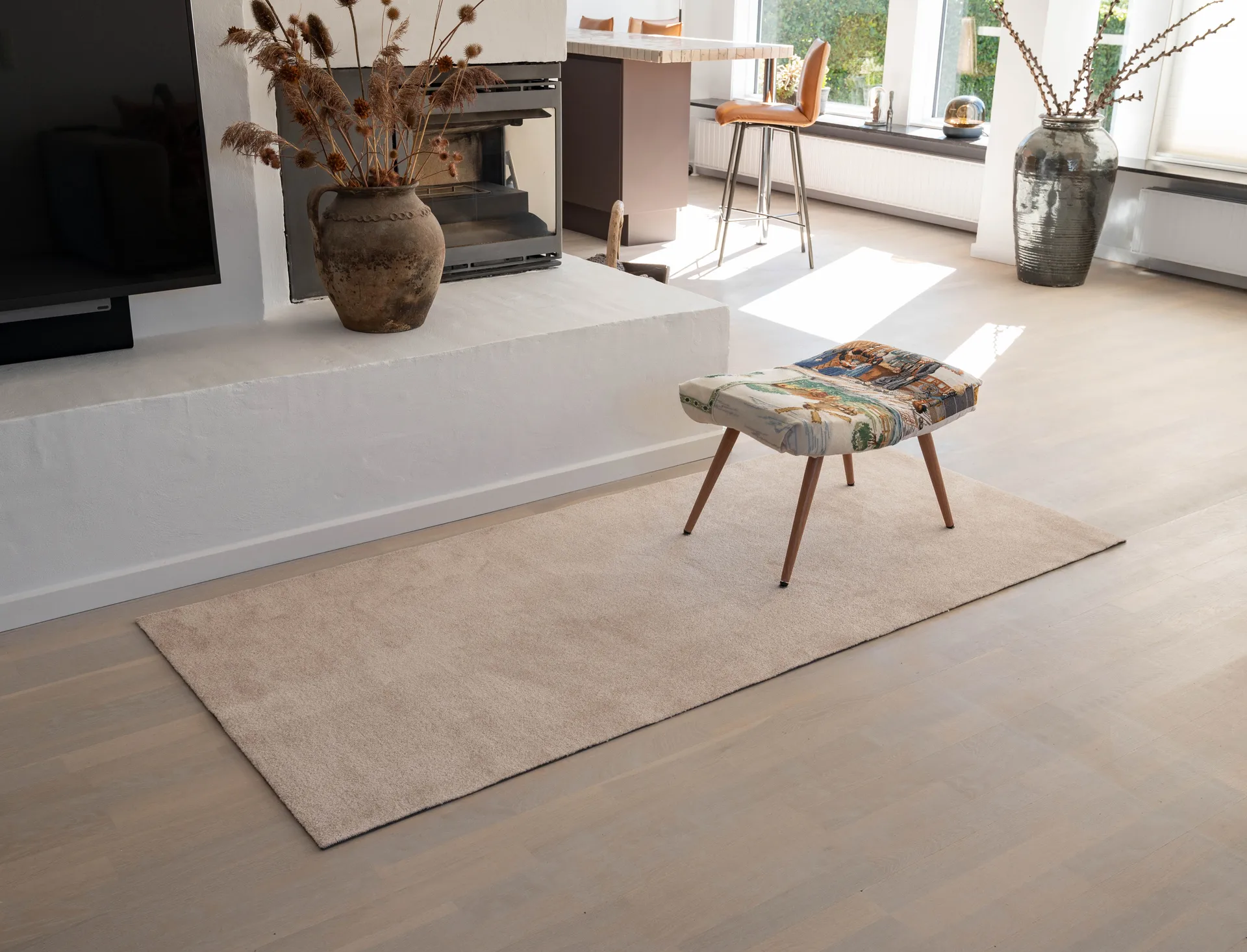 Tapis de couloir Unicolor, Ivory, 90x200 cm tica copenhagen