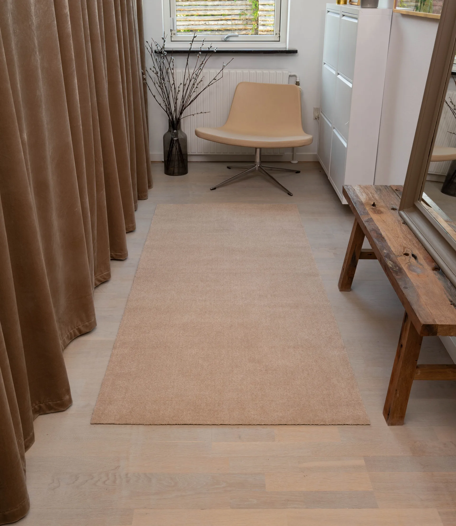 Tapis de couloir Unicolor, Ivory, 90x200 cm tica copenhagen