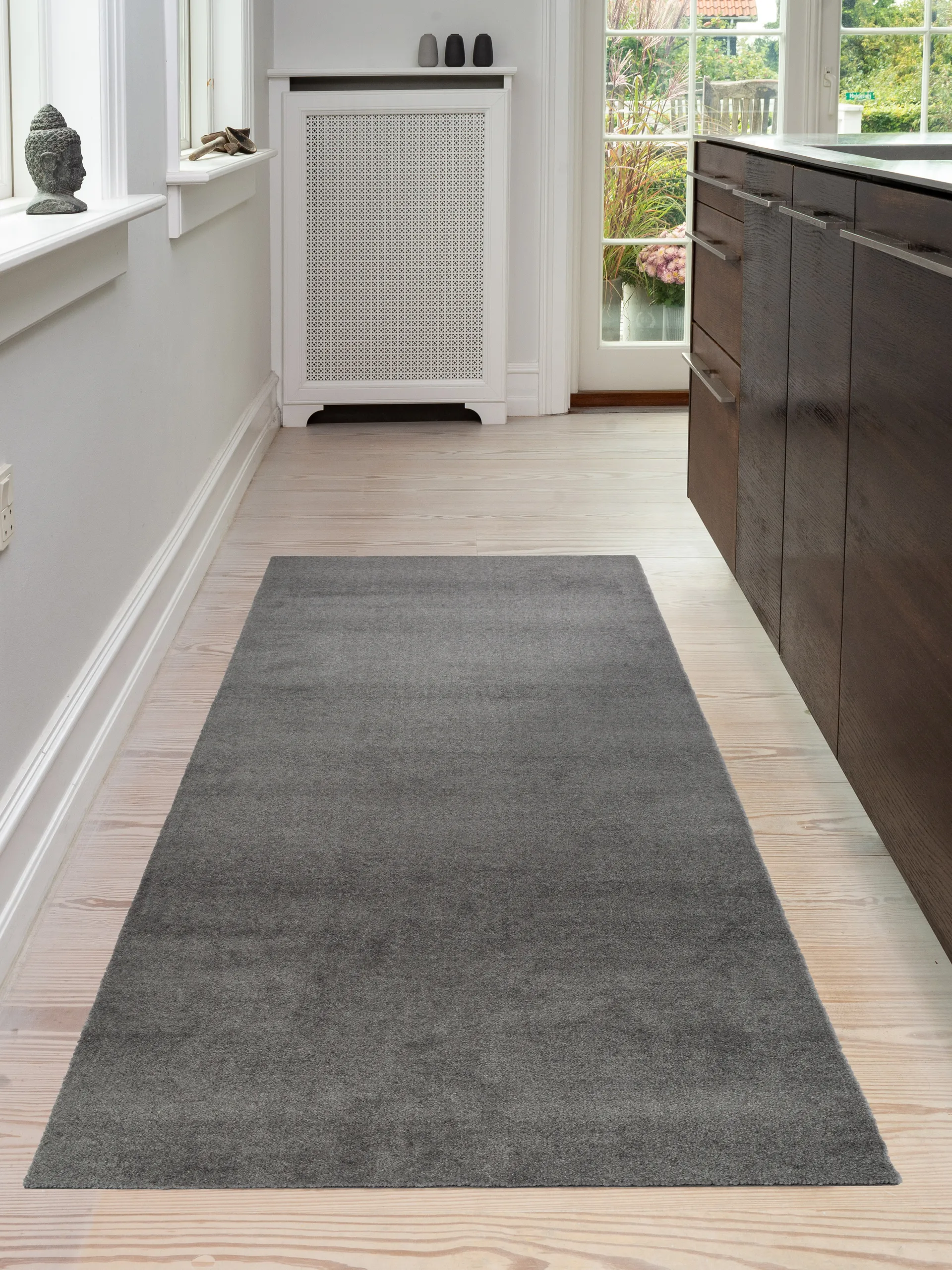 Tapis de couloir Unicolor, Steelgrey, 90x200 cm tica copenhagen
