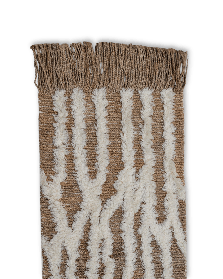 Chemin de couloir en jute Wahl 80x250 cm - Brown-offwhite - Tinted