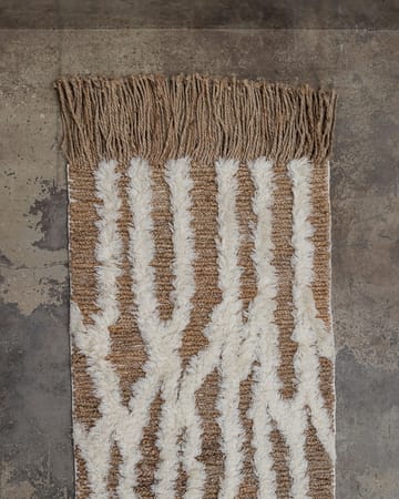 Chemin de couloir en jute Wahl 80x250 cm - Brown-offwhite - Tinted