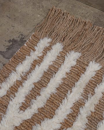 Chemin de couloir en jute Wahl 80x250 cm - Brown-offwhite - Tinted