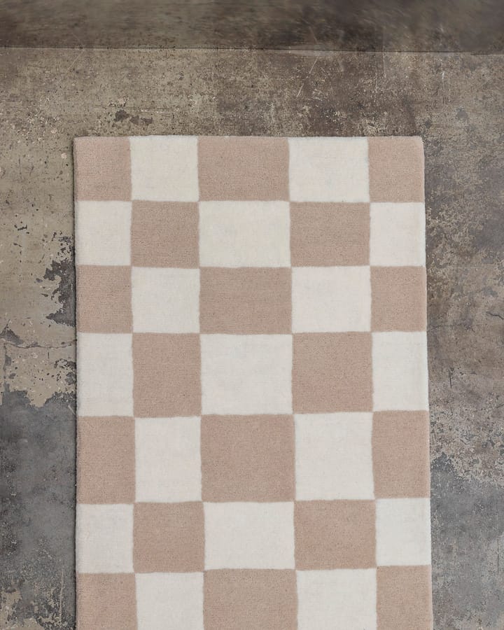 Chemin de couloir en laine Hafstrom 80x250 cm, Beige-white Tinted