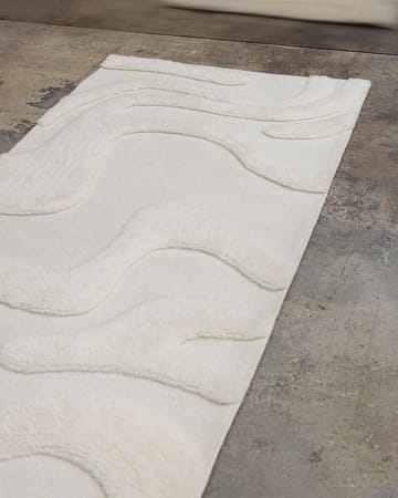 Chemin de couloir en laine Norlander 80x250 cm - White - Tinted