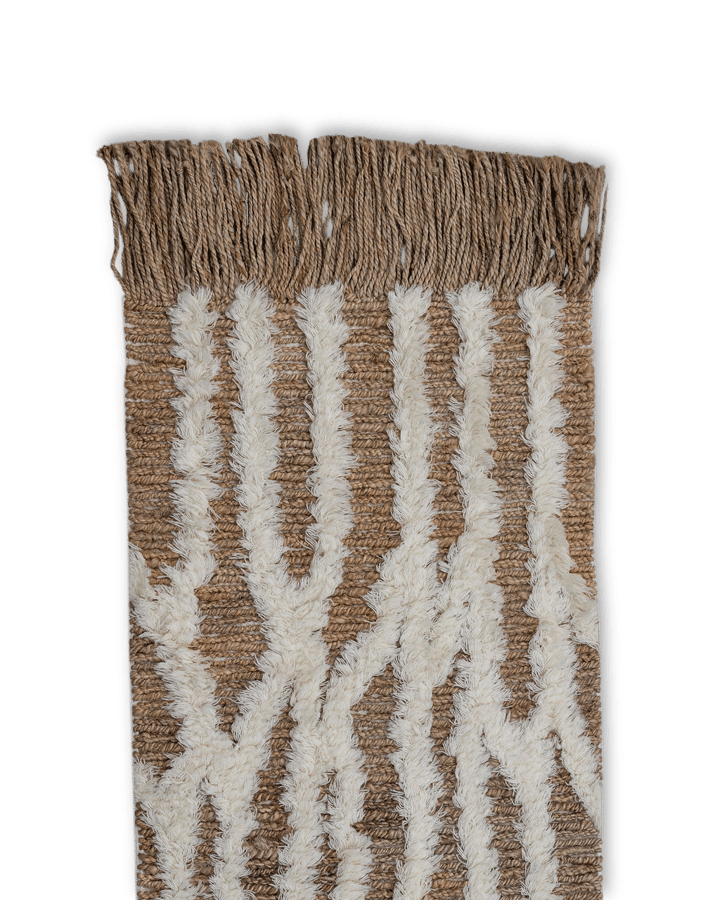 Chemin de couloir en laine Wahl 80x350 cm - Brown-offwhite - Tinted
