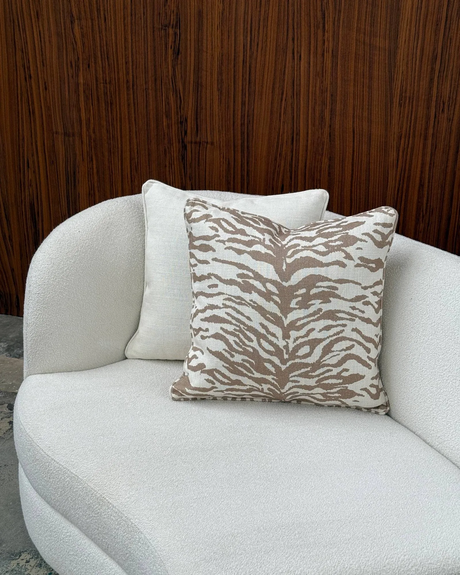 Coussin décoratif Norell, Tiger beige-off white, 50x50 cm Tinted