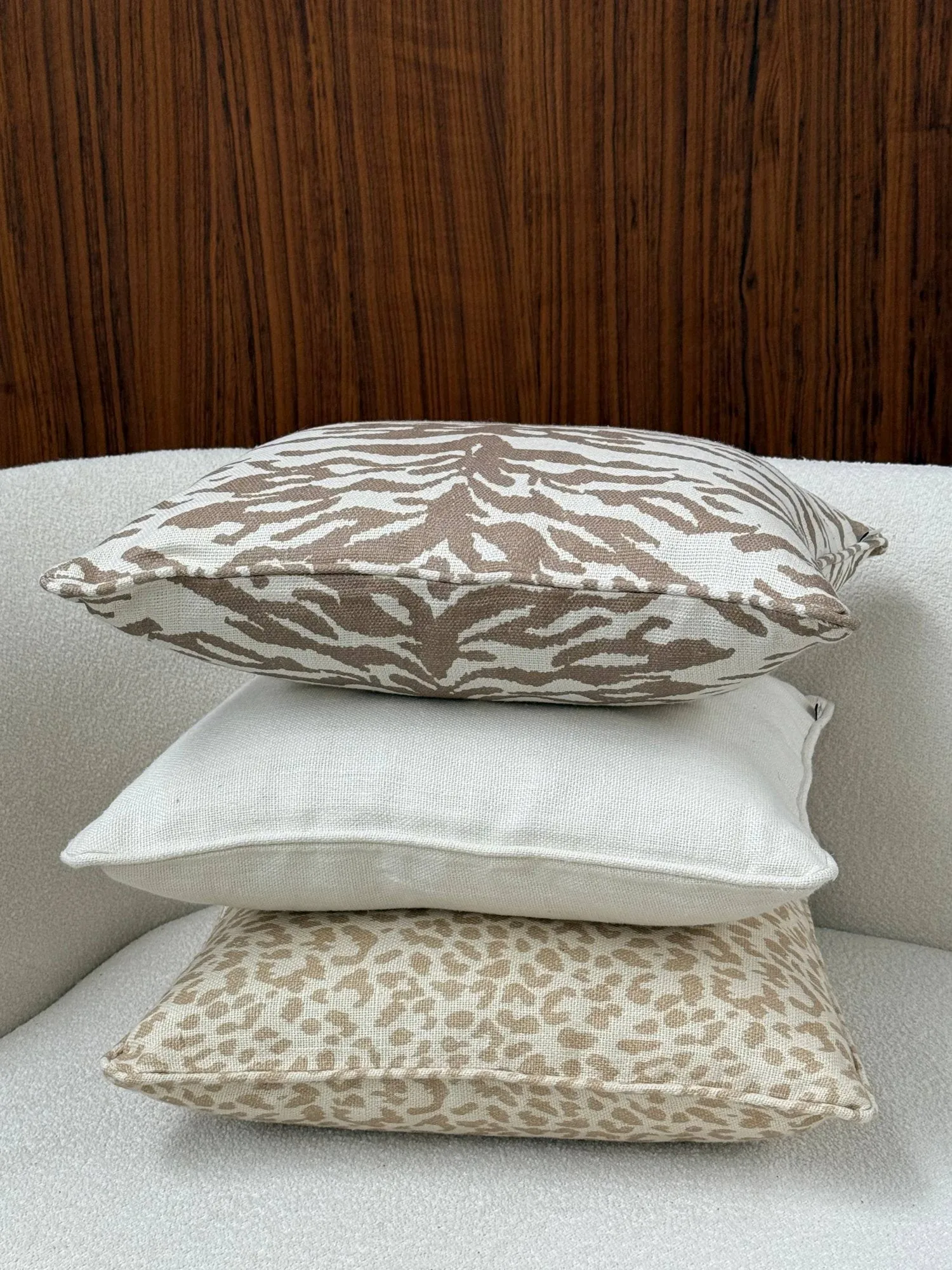 Coussin décoratif Norell, Tiger beige-off white, 50x50 cm Tinted