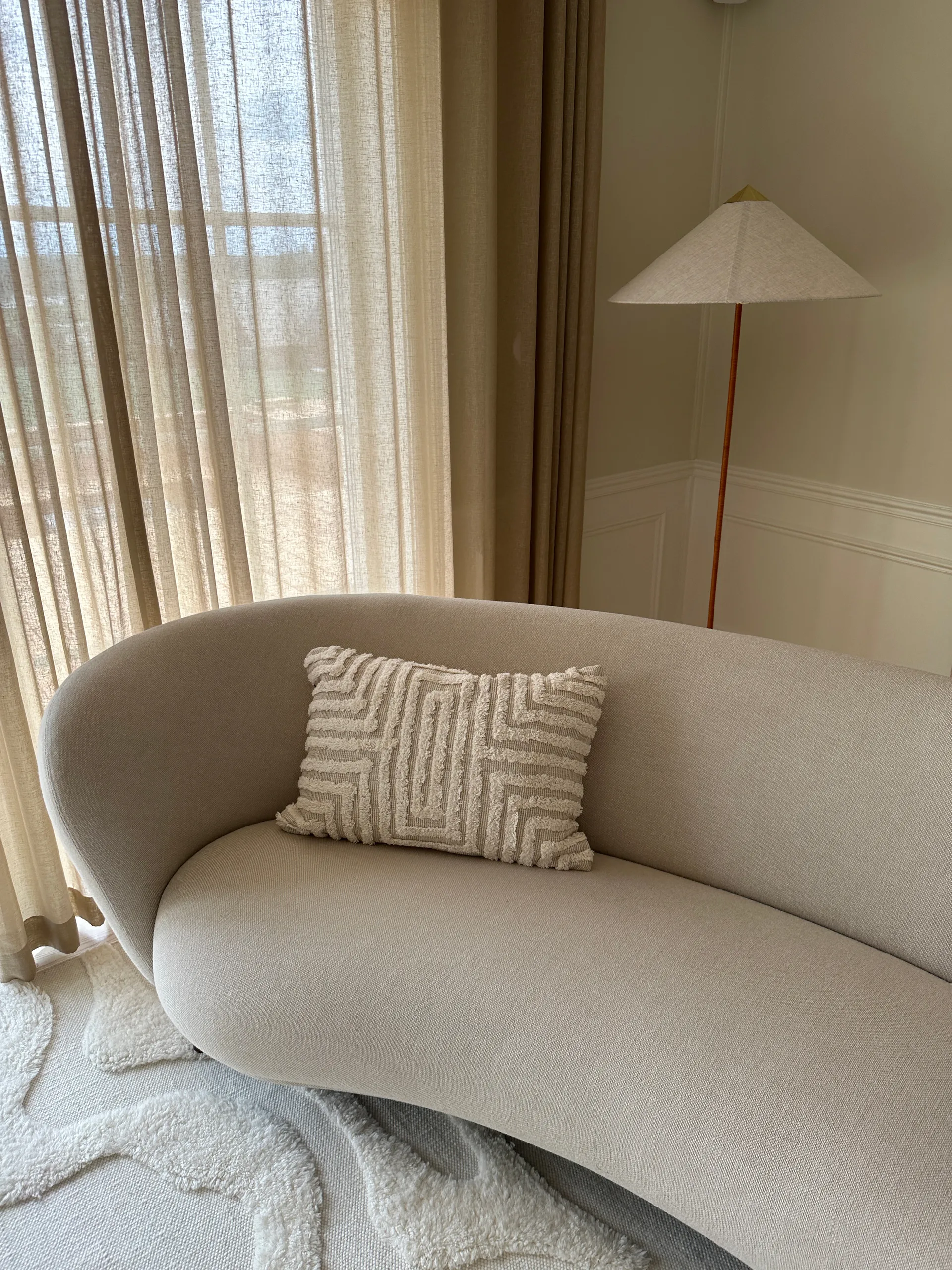 Coussin Telin 30x50 cm, Offwhite Tinted