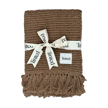 Plaid bouclé Janzen - Solid natural brown, 130x170 cm - Tinted
