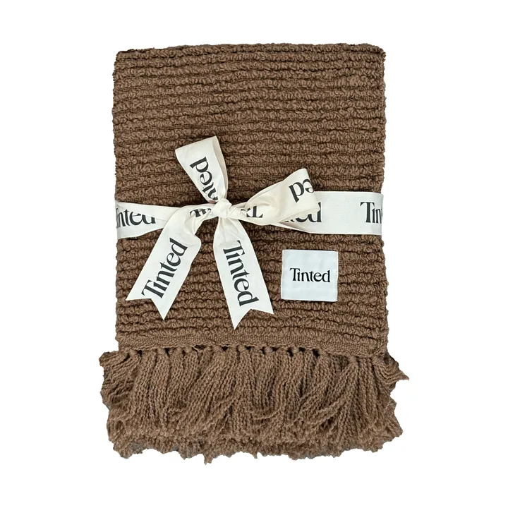 Plaid bouclé Janzen - Solid natural brown, 130x170 cm - Tinted