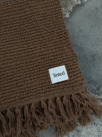 Plaid bouclé Janzen - Solid natural brown, 130x170 cm - Tinted