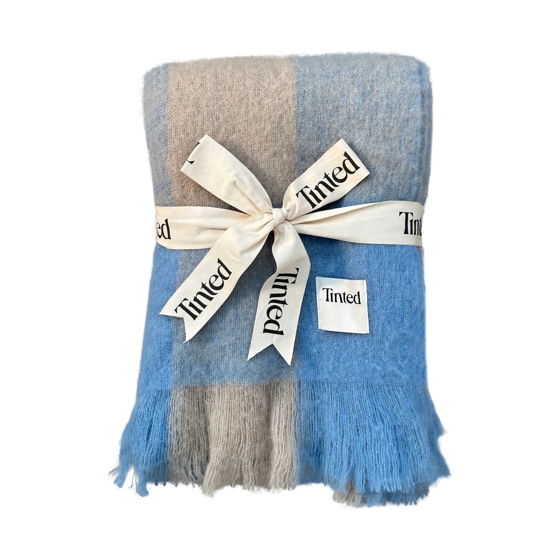 Plaid en laine Ahlblom 130x170 cm, Beige-blue Tinted