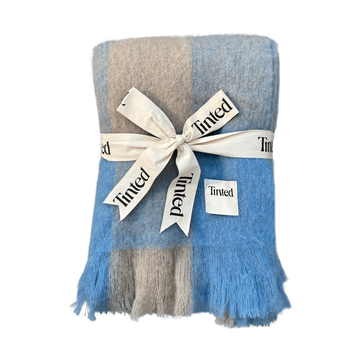 Plaid en laine Ahlblom 130x170 cm - Beige-blue - Tinted