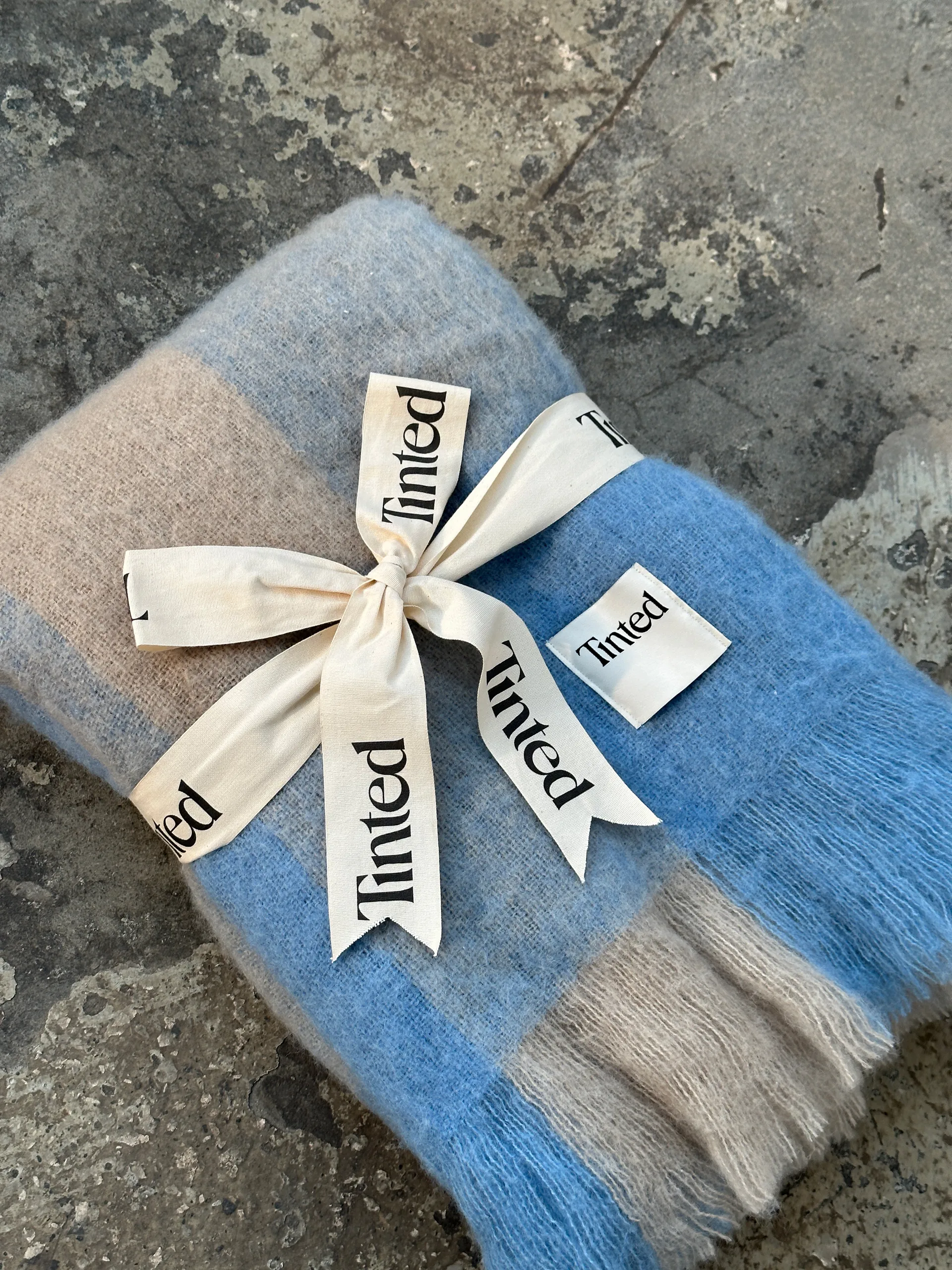 Plaid en laine Ahlblom 130x170 cm, Beige-blue Tinted