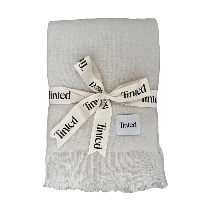 Plaid en laine Fingal - Solid off white-natural, 130x170 cm - Tinted