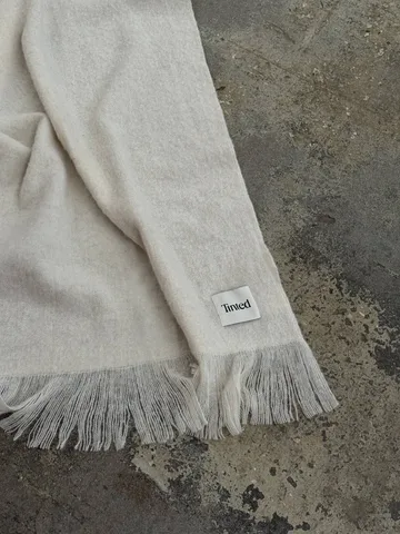 Plaid en laine Fingal - Solid off white-natural, 130x170 cm - Tinted
