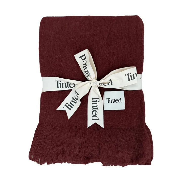 Plaid en laine Fingal - Solid wine red, 130x170 cm - Tinted