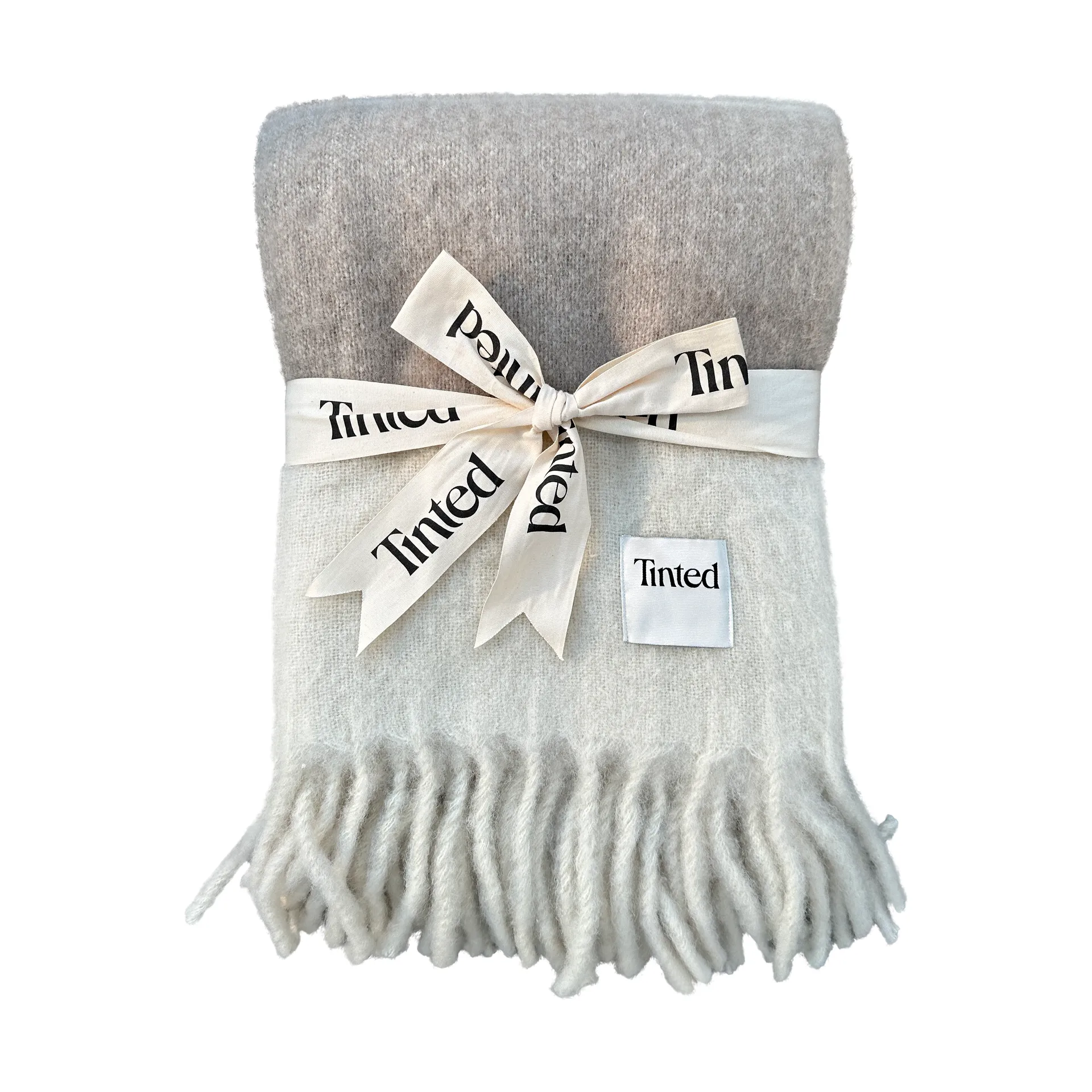 Plaid en laine Hemple 130x170 cm, Beige-offwhite Tinted