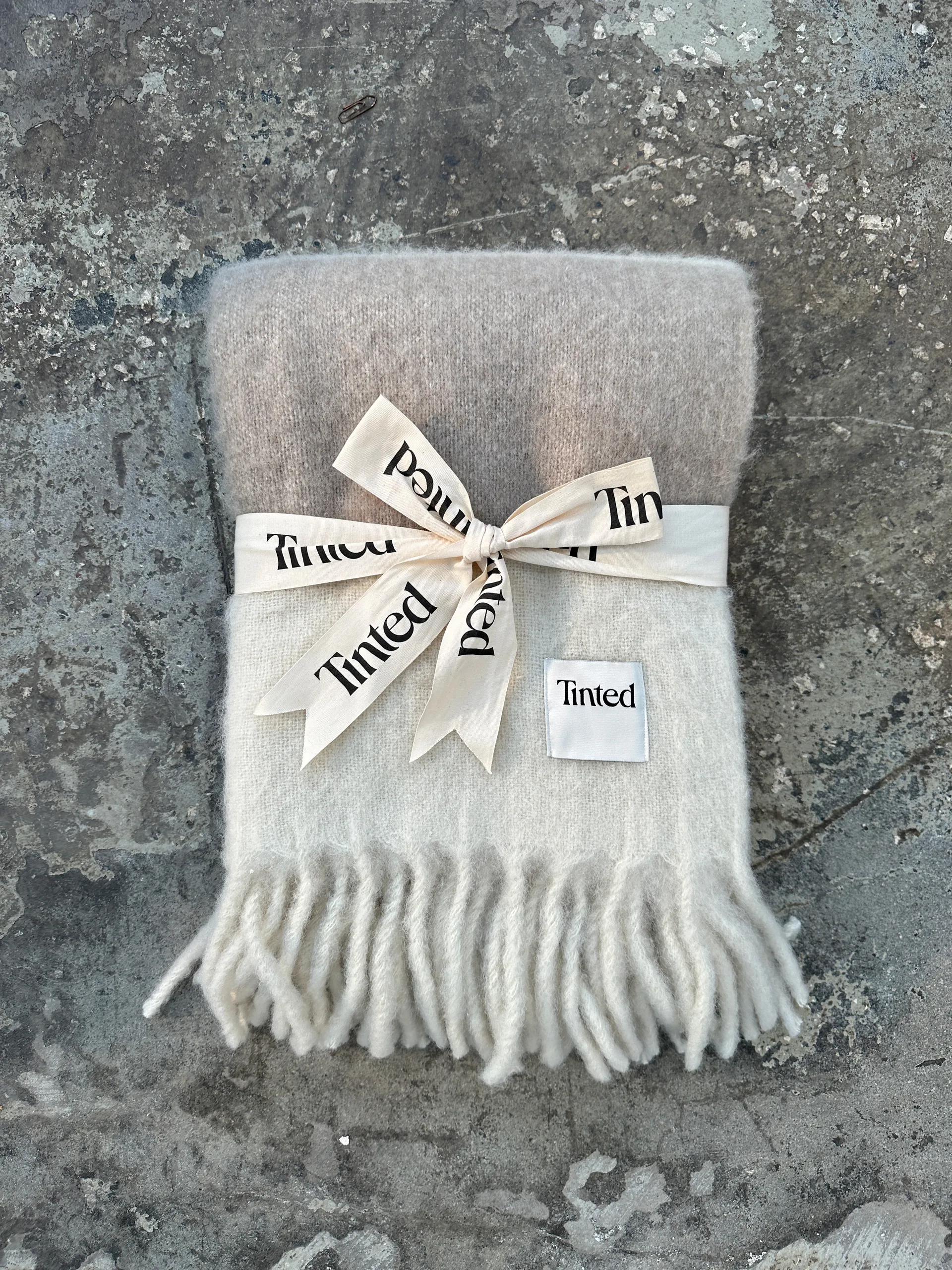 Plaid en laine Hemple 130x170 cm, Beige-offwhite Tinted