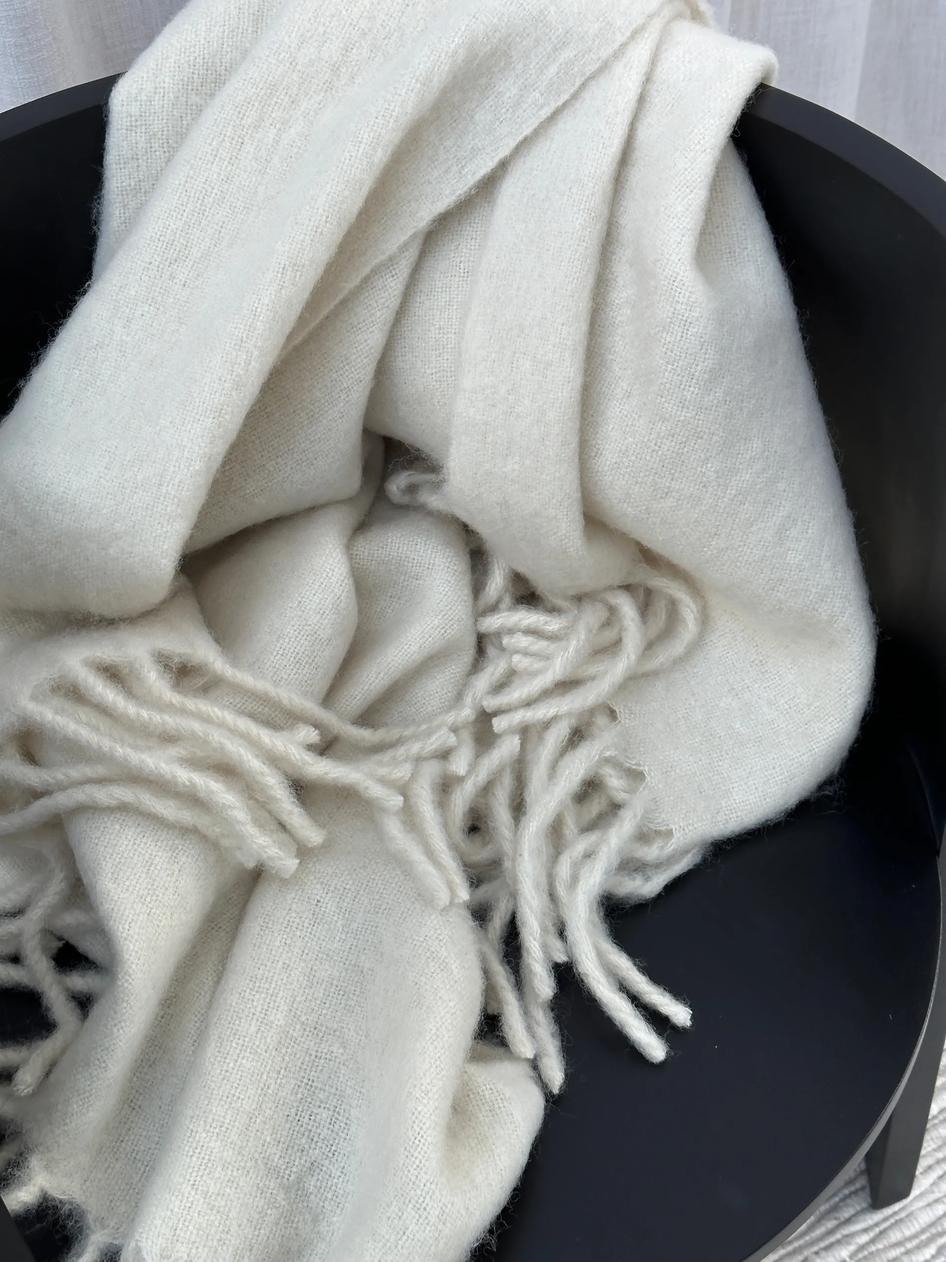 Plaid en laine Jungberg 130x170 cm, Offwhite Tinted