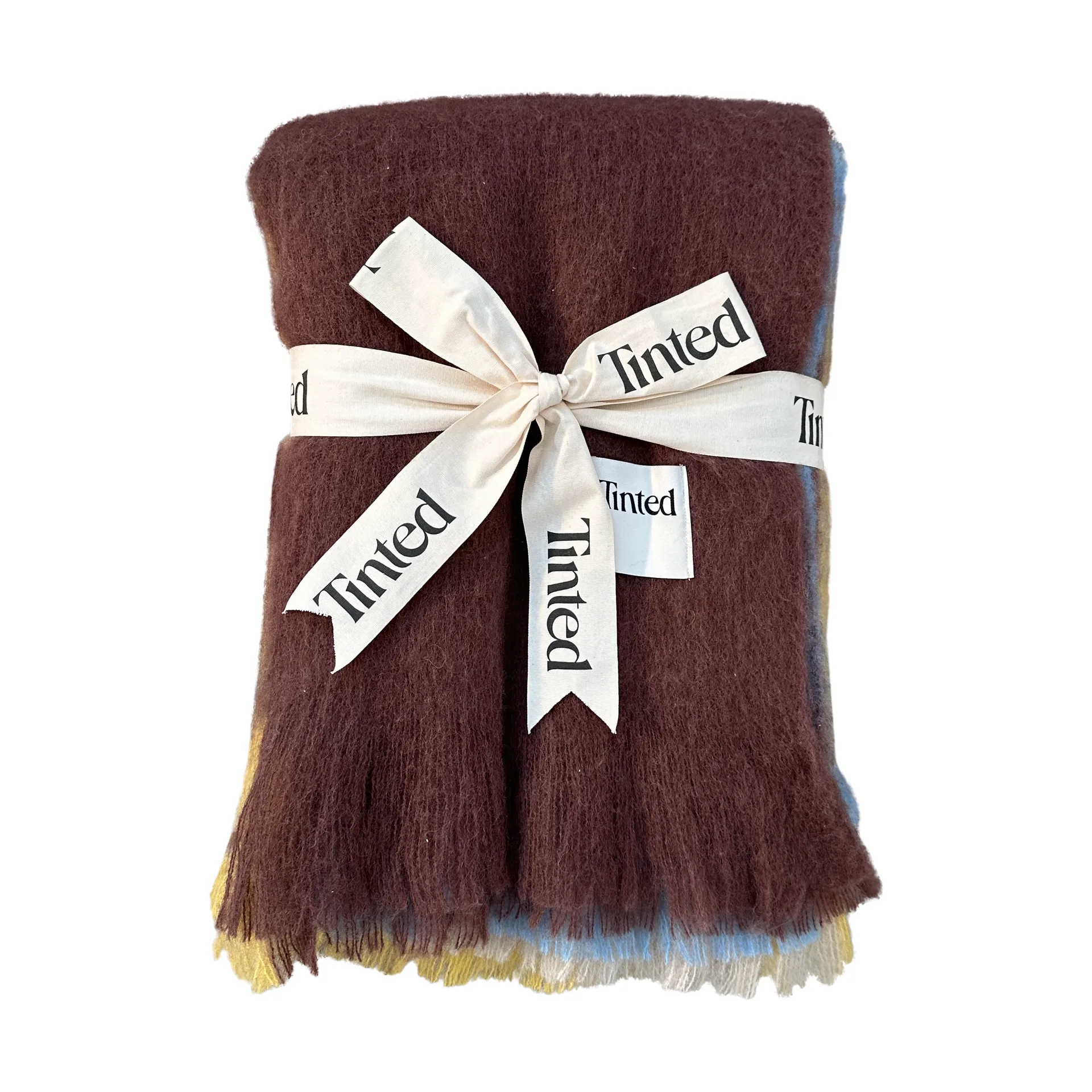 Plaid en laine Lovstrand 130x170 cm, Brown-multi Tinted