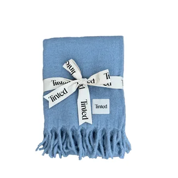 Plaid en mohair Fridh - Blue, 130x170 cm - Tinted