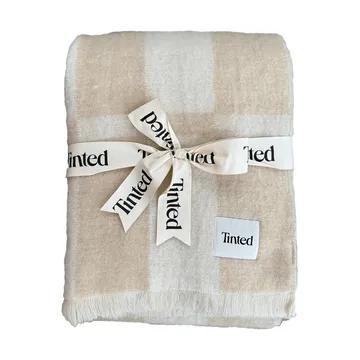 Plaid en mohair Hallin - Beige-off white, 130x170 cm - Tinted