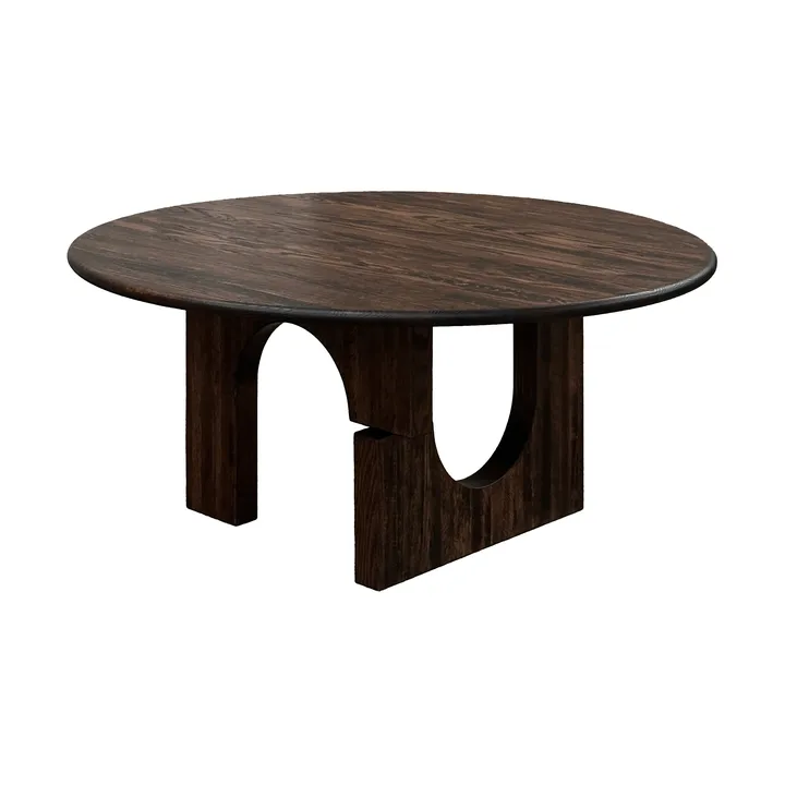 Table à manger Sanders Ø160 cm - Dark stained walnut - Tinted