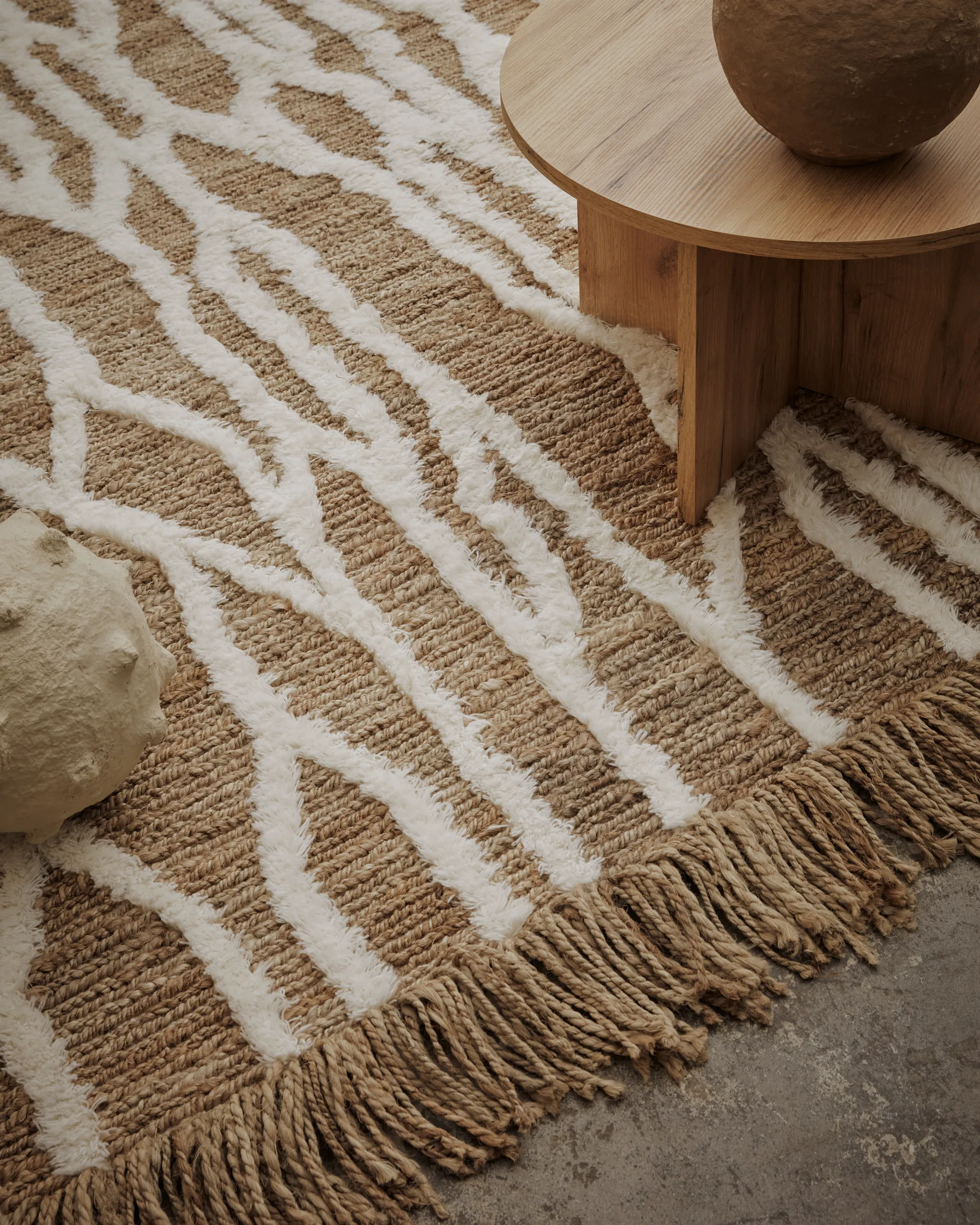 Tapis en jute Wahl 200x300 cm, Brown-offwhite Tinted