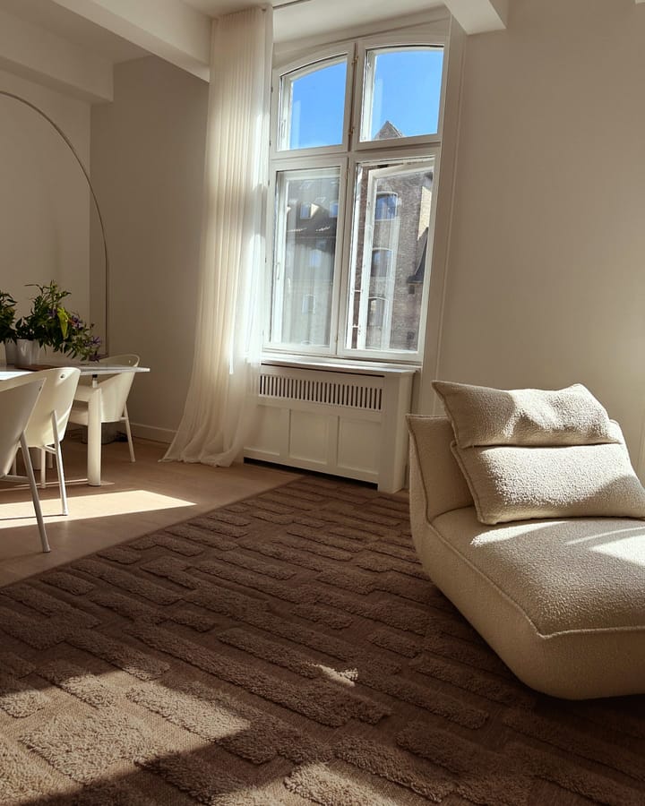 Tapis en laine Bielke 170x240 cm, Dark beige Tinted