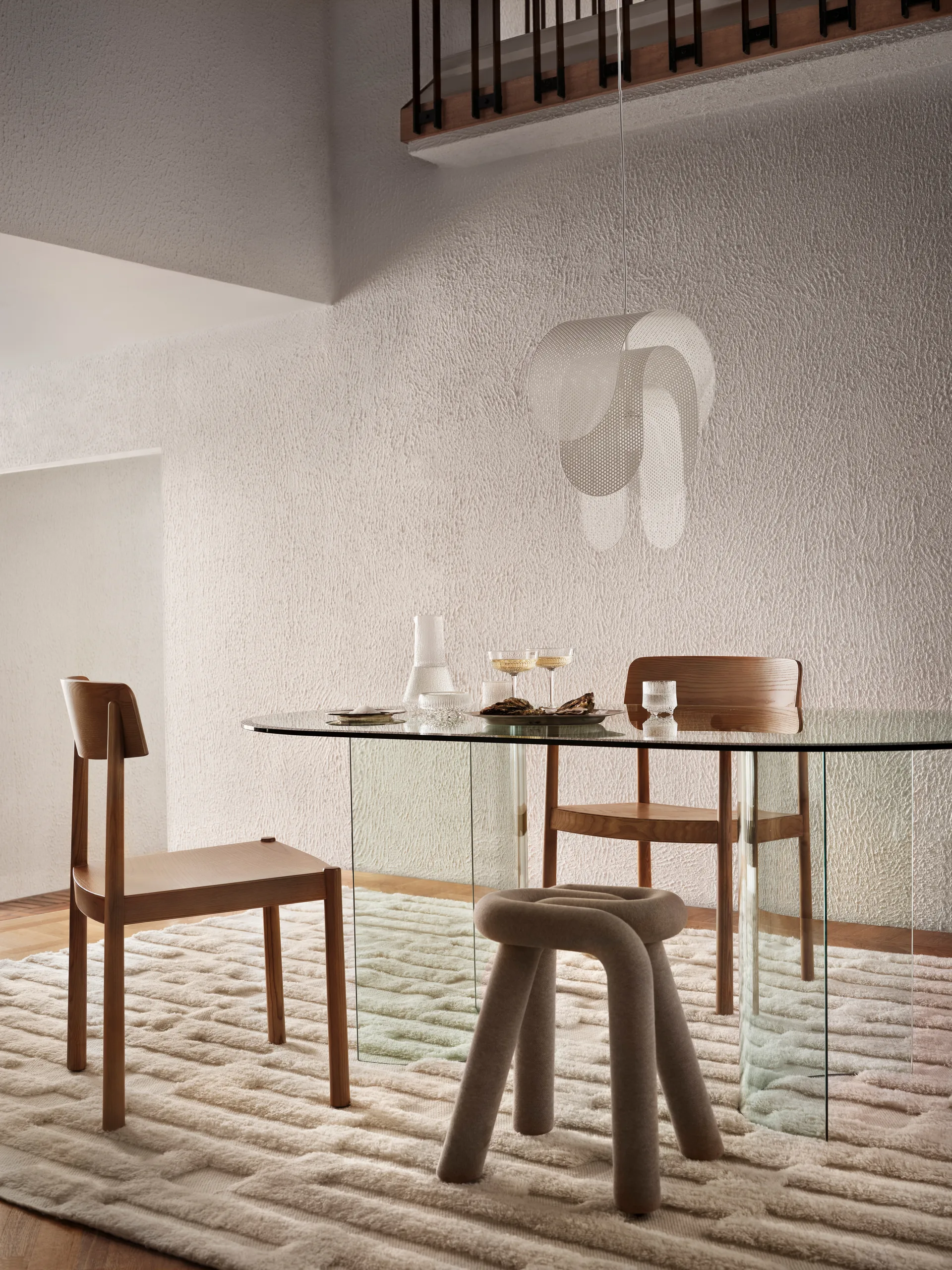 Tapis en laine Bielke 190x290 cm, Offwhite Tinted