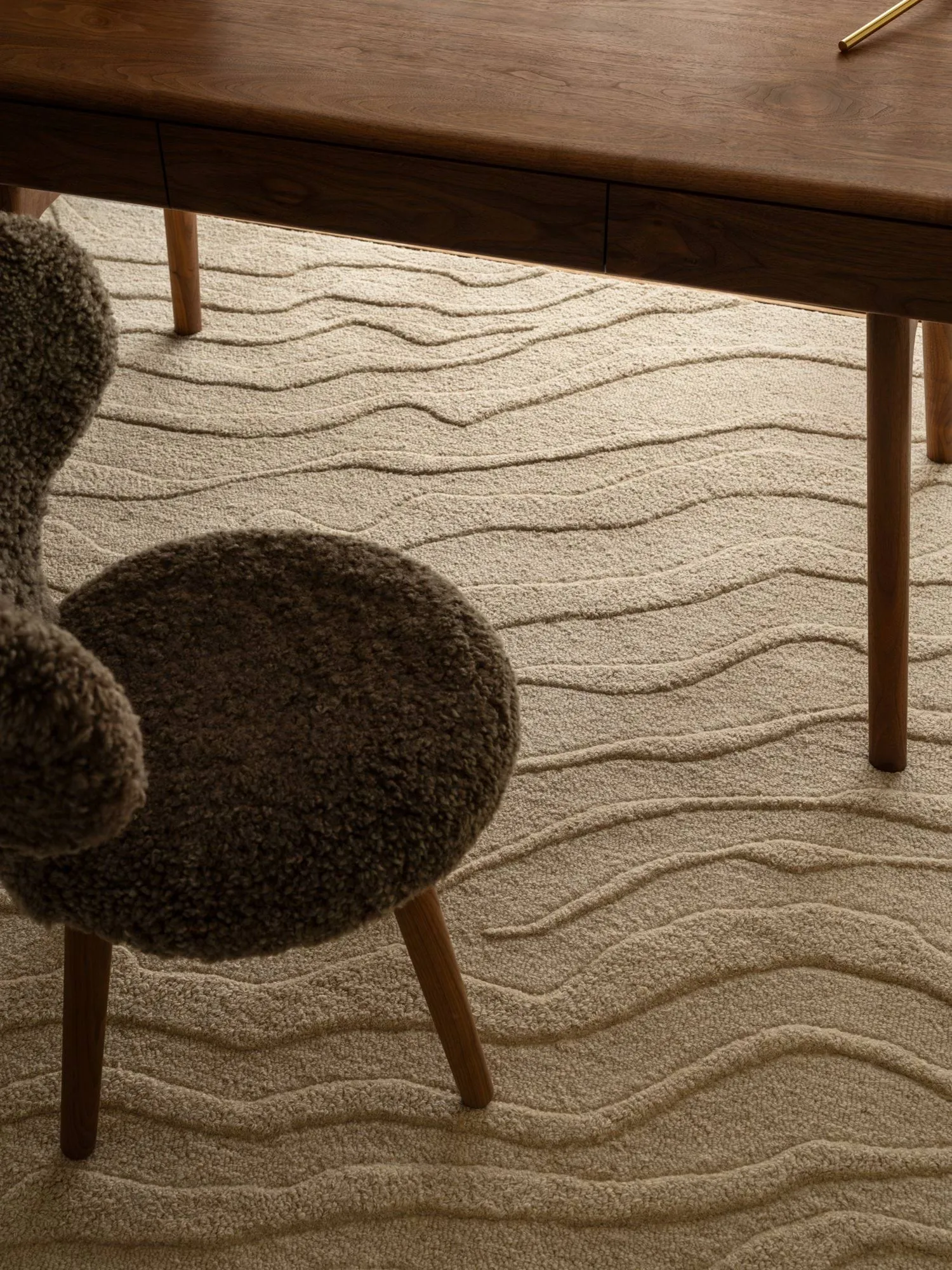 Tapis en laine Duvell, Beige, 200x300 cm Tinted